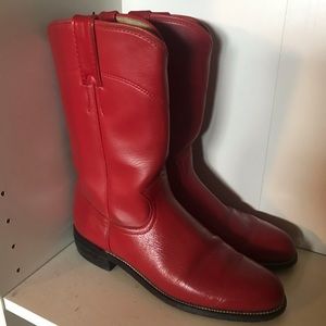 Red Cowboy Roper Boots